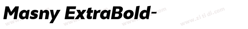 Masny ExtraBold字体转换
